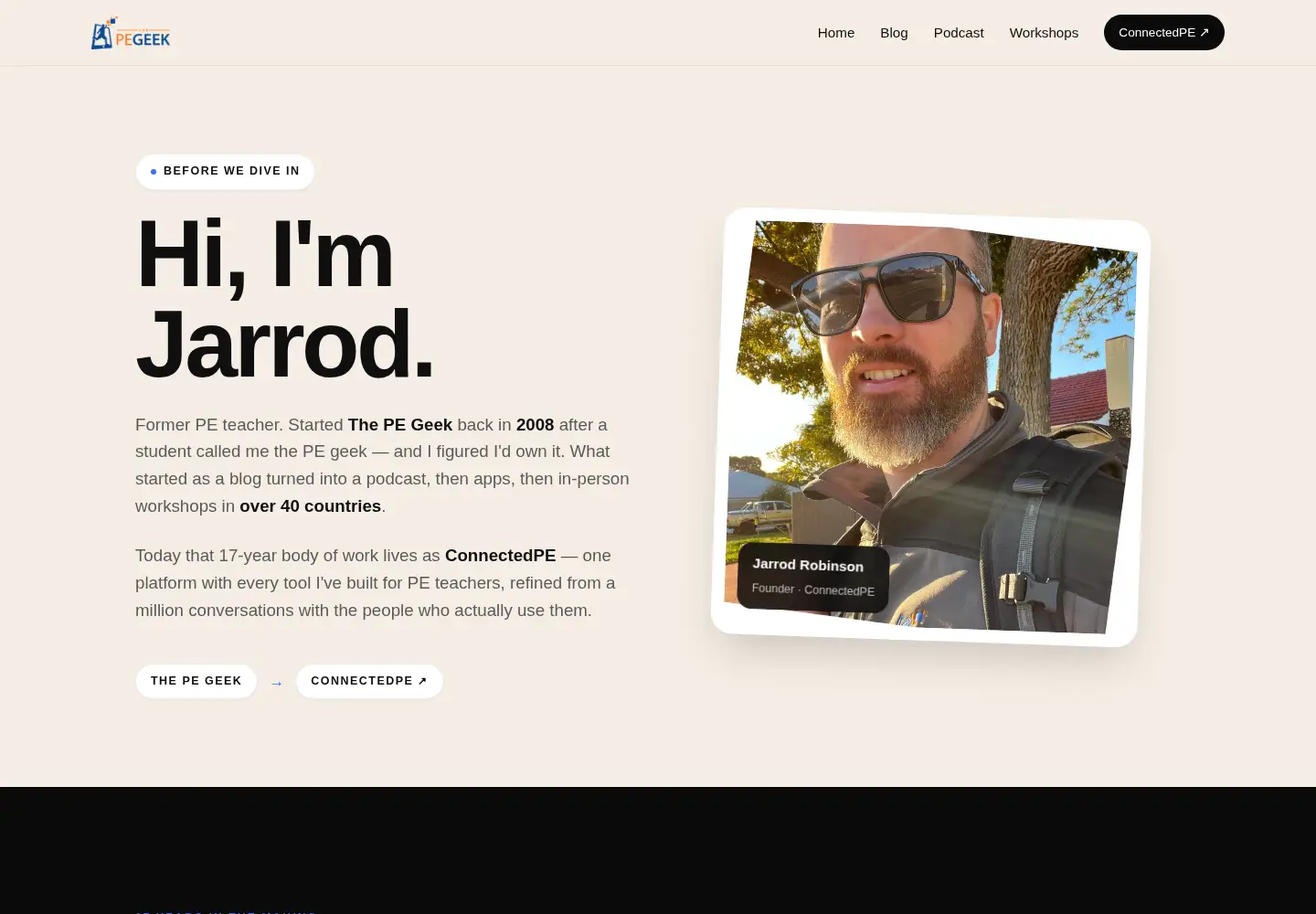 Screenshot of thepegeek.com