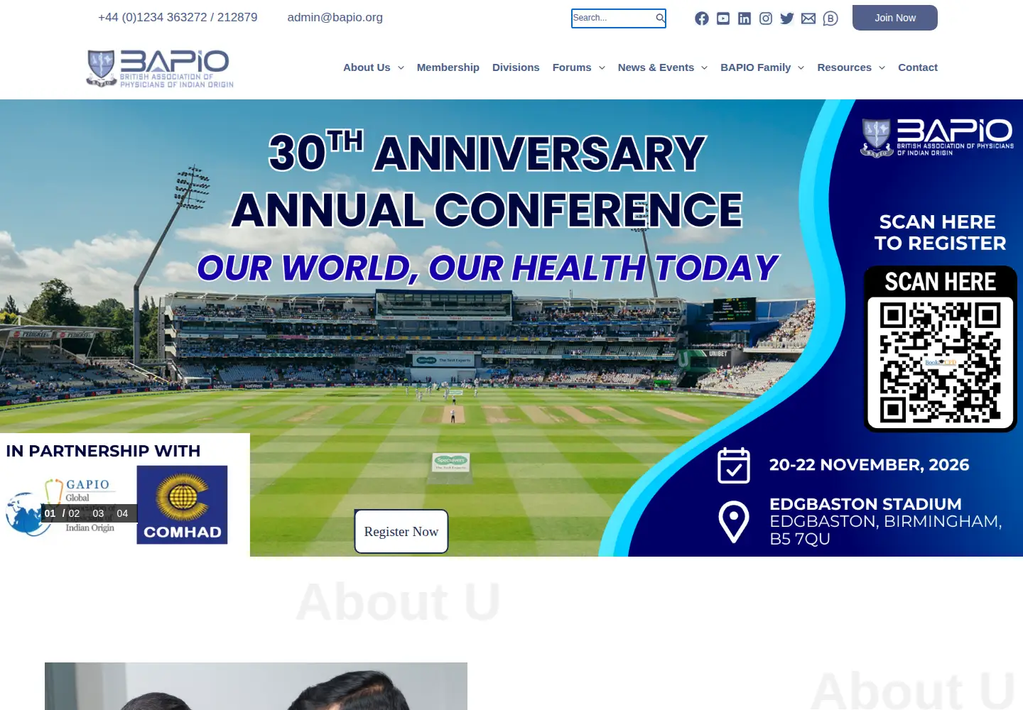 Screenshot of bapio.co.uk