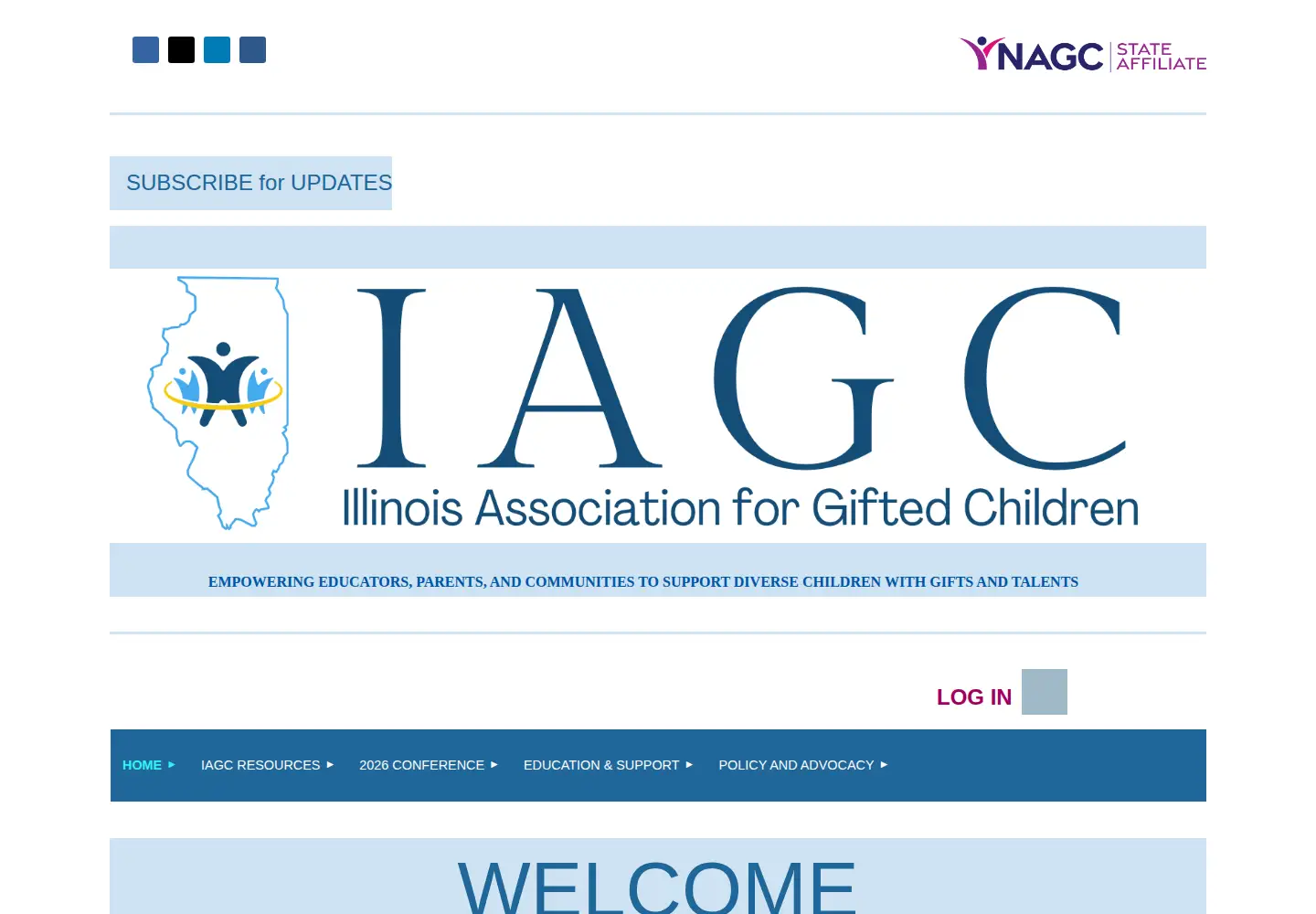 Screenshot of iagcgifted.org