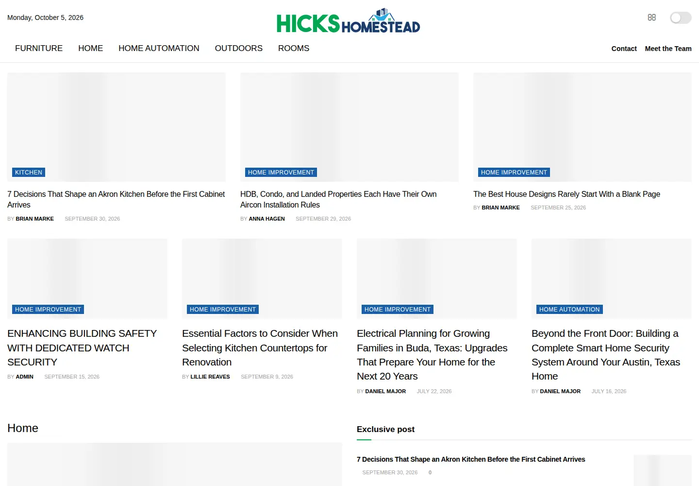 Screenshot of hickshomestead.com