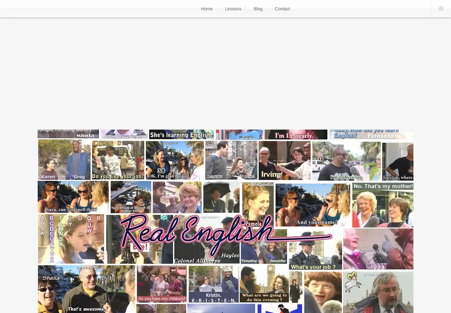 Captured homepage of real-english.com in the current scan