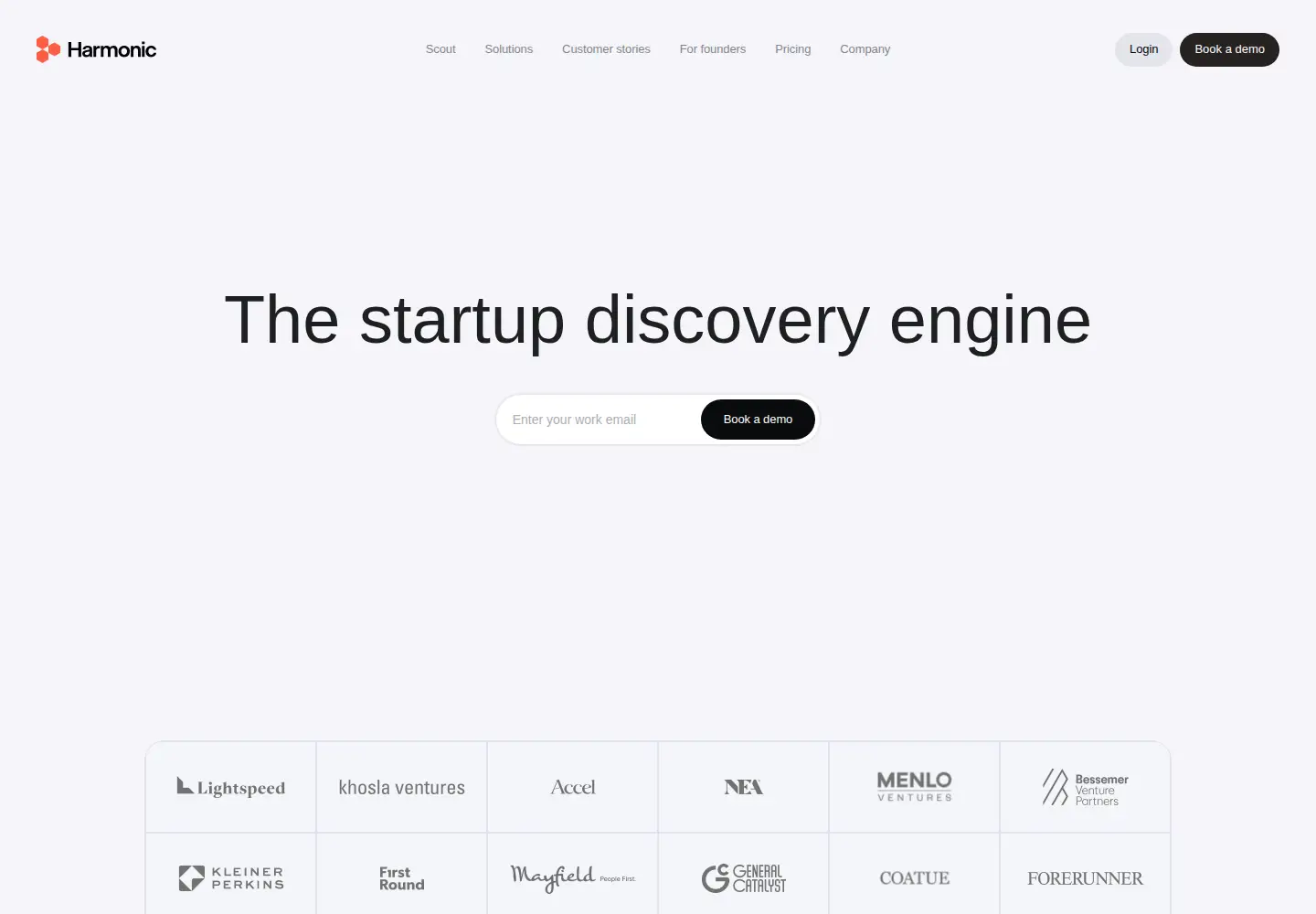 Captured homepage of harmonic.ai in the current scan