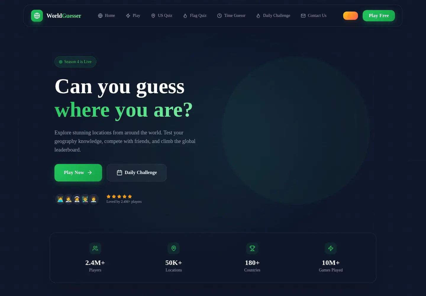 Screenshot of worldguesser.us