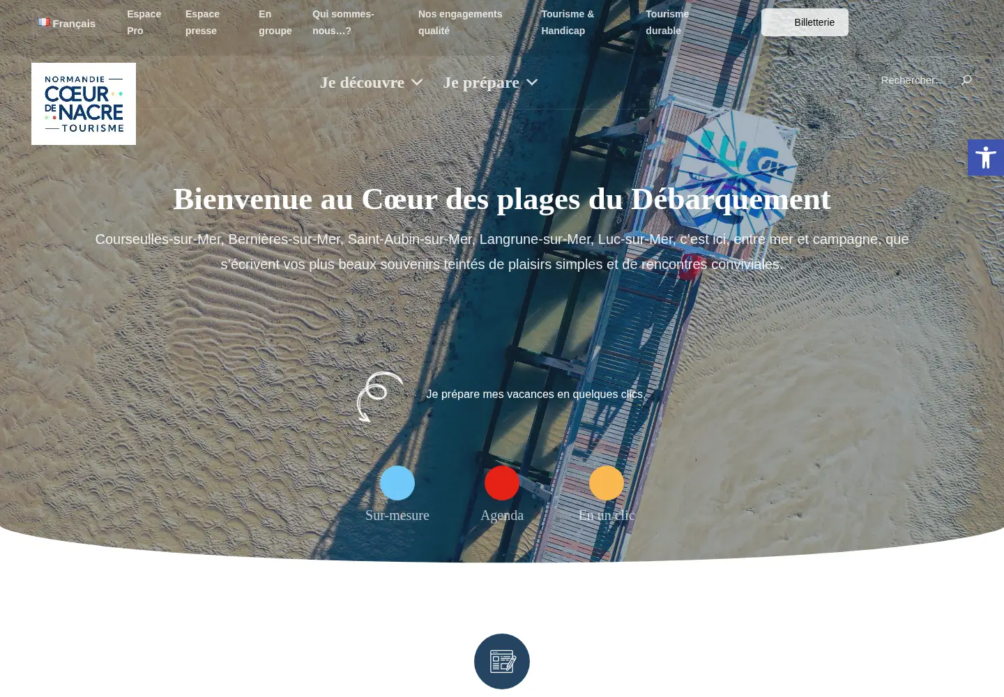 Screenshot of coeurdenacretourisme.com