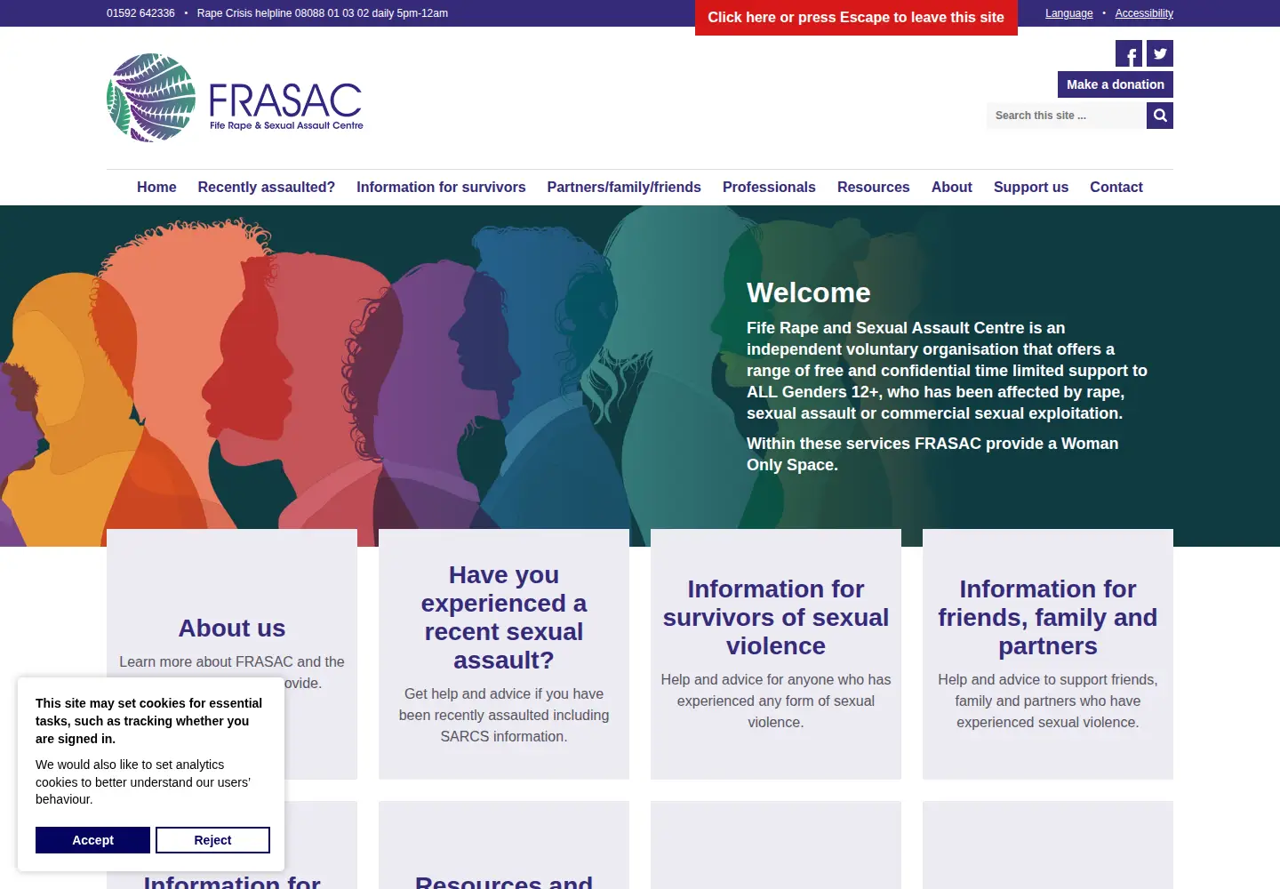 Screenshot of frasac.org.uk