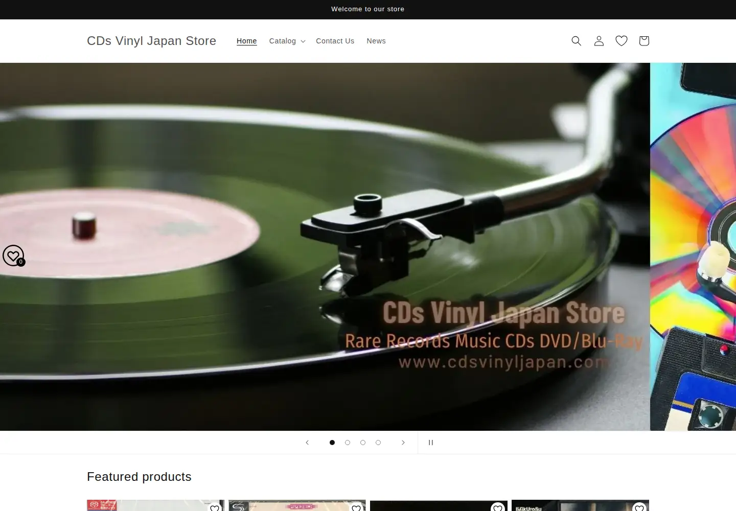 Captured homepage of cdsvinyljapan.com in the current scan