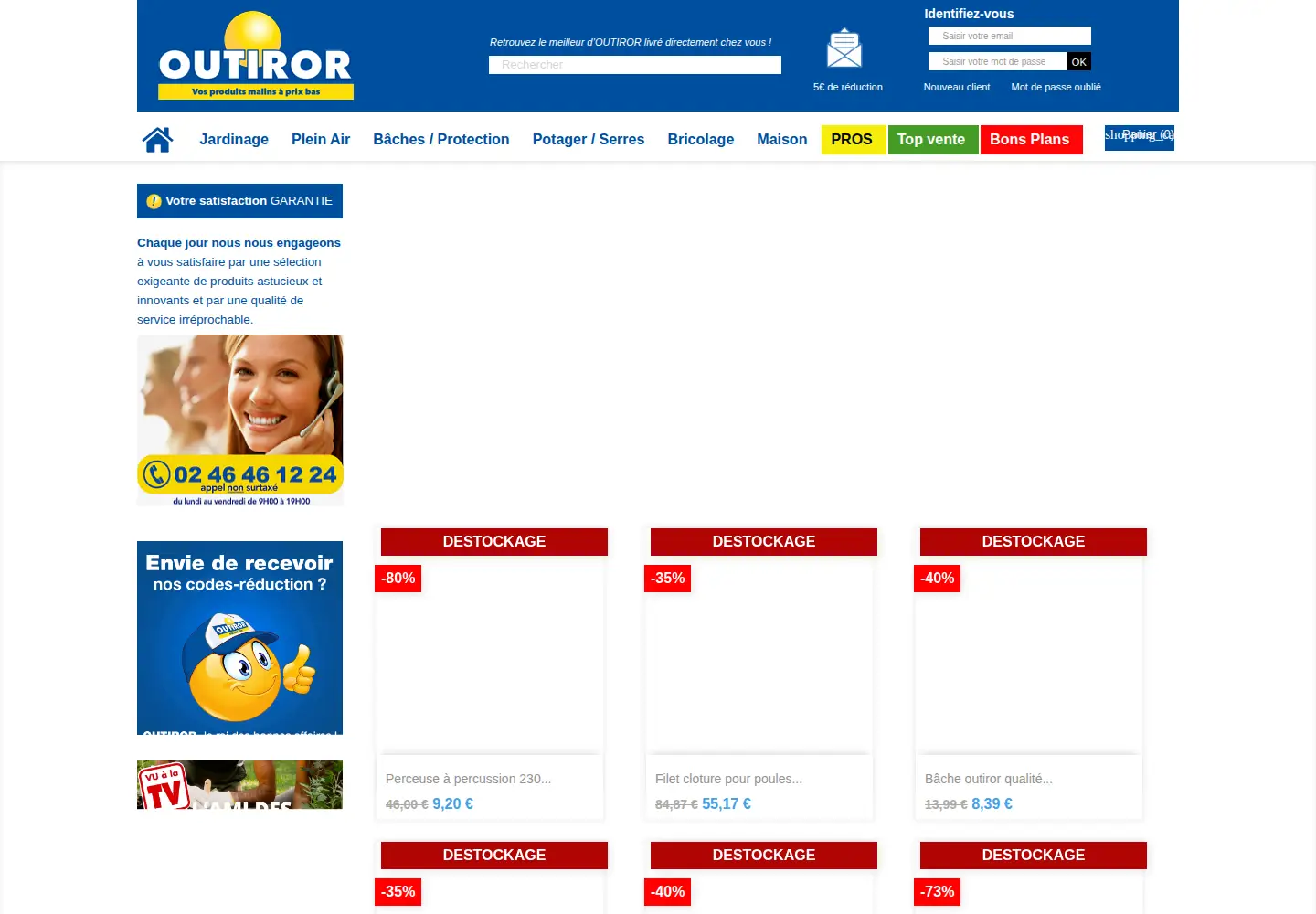 Screenshot of outiror.com