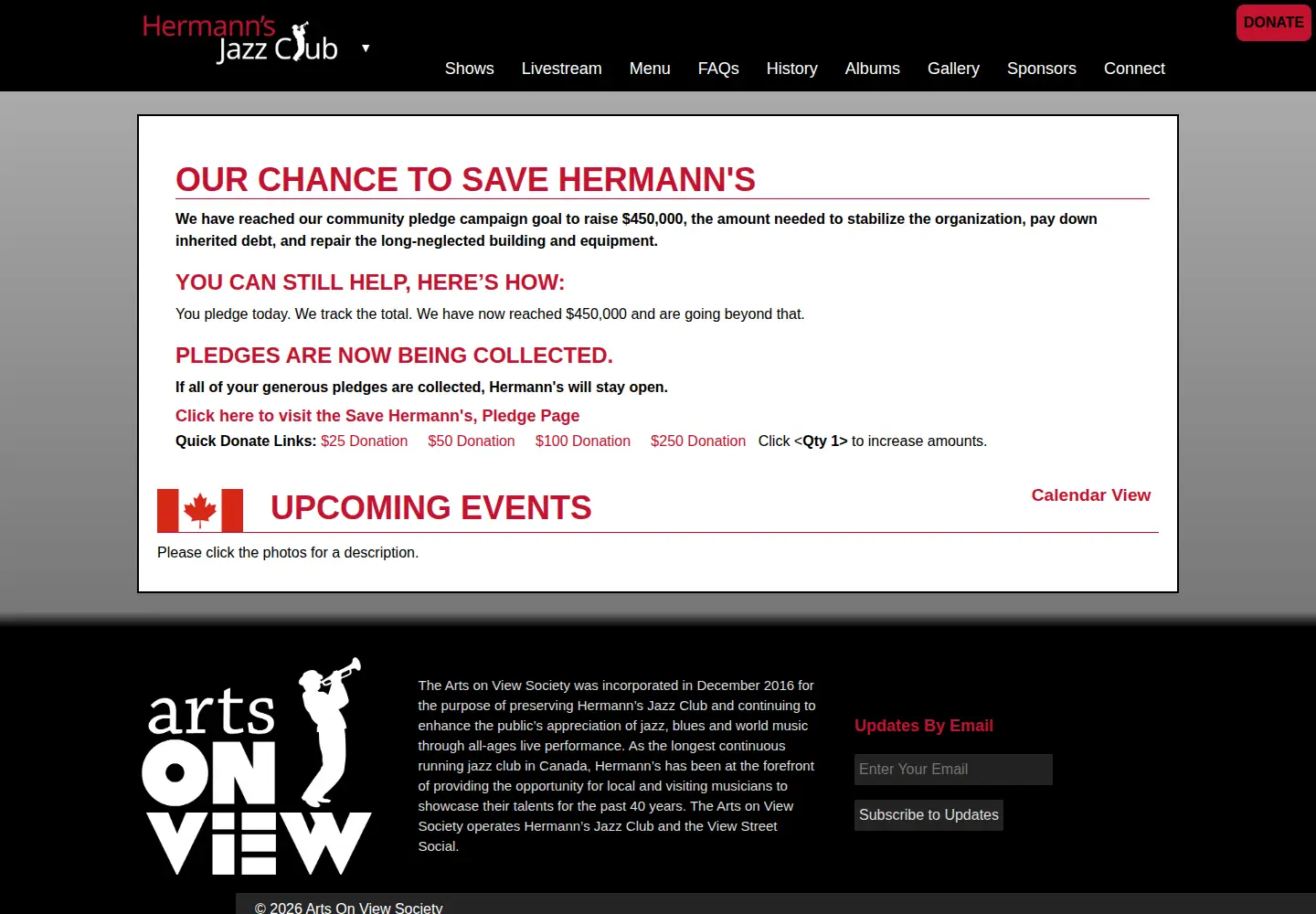 Screenshot of hermannsjazz.com