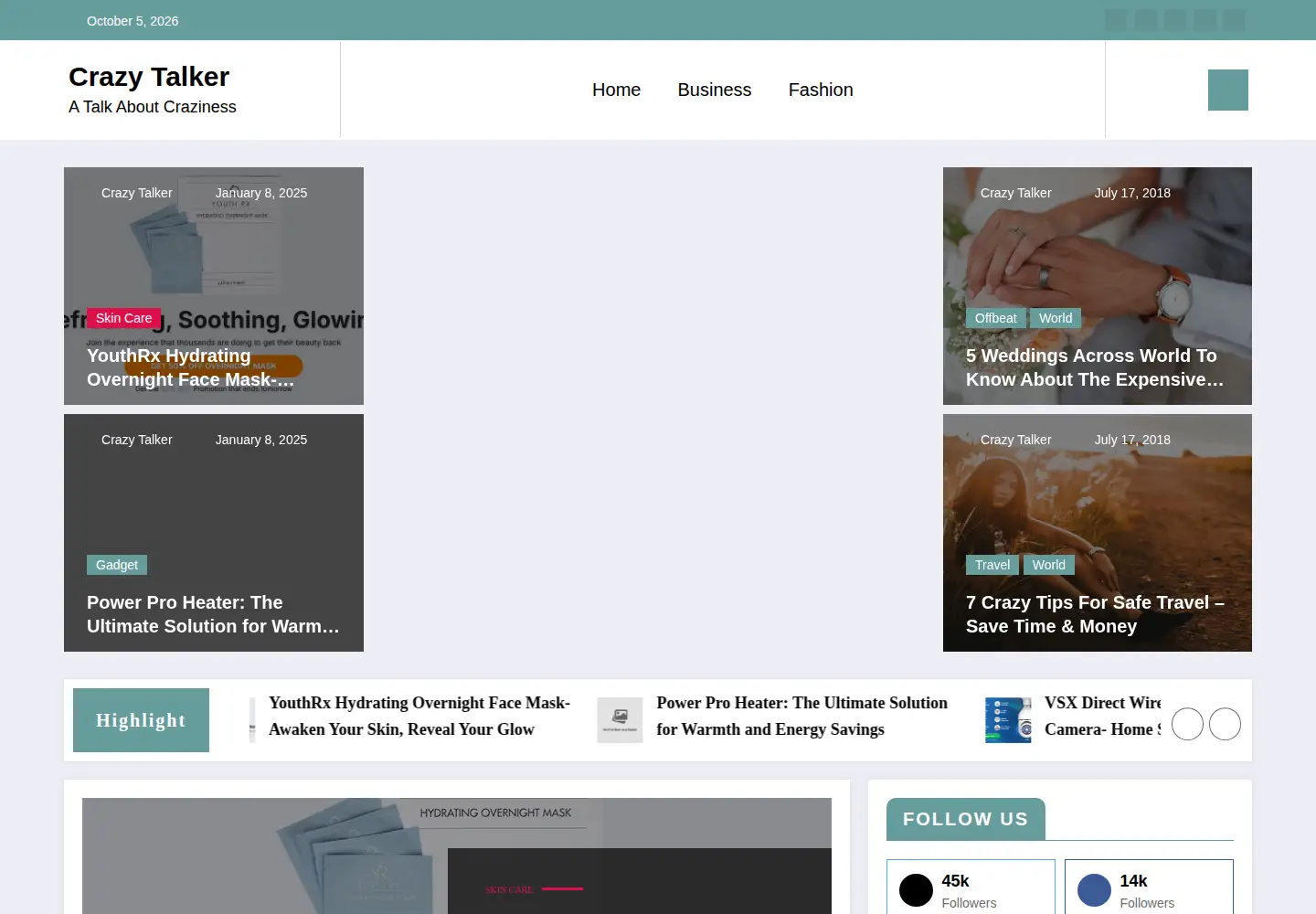 Screenshot of crazytalker.com
