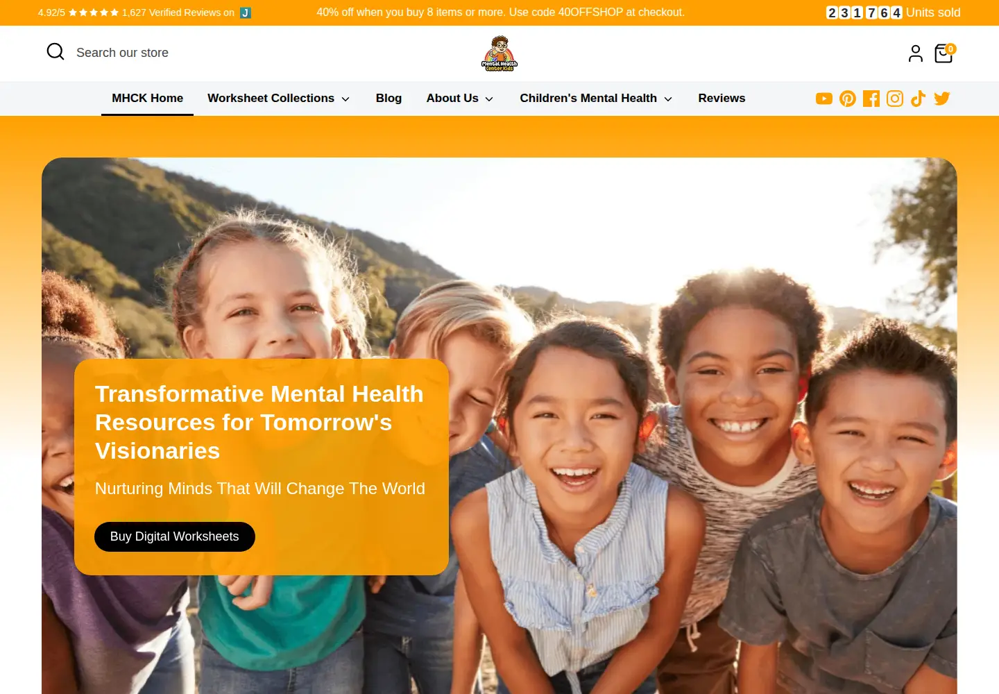 Screenshot of mentalhealthcenterkids.com