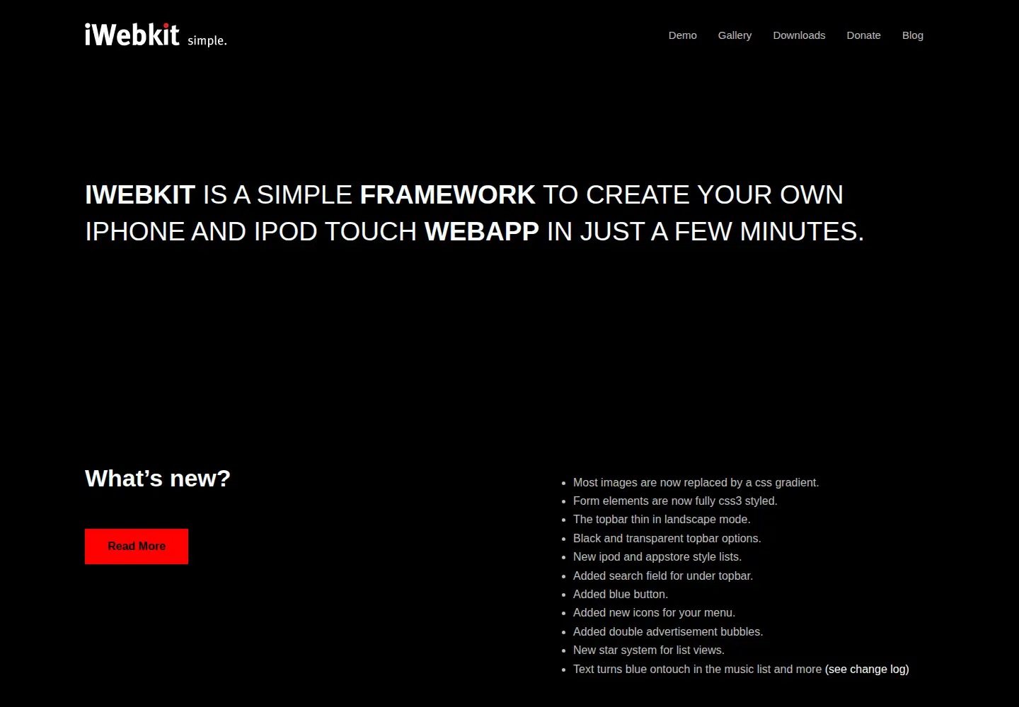 Captured homepage of iwebkit.net in the current scan