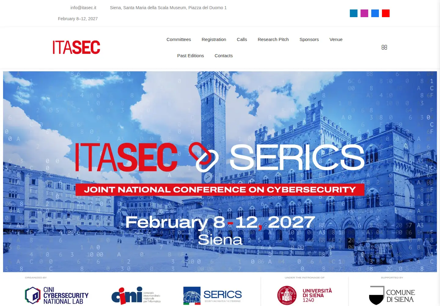 Screenshot of itasec.it