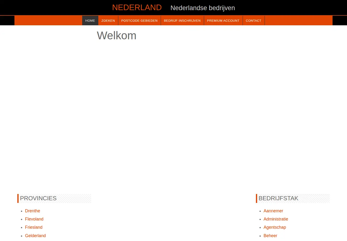 Captured homepage of nederland.cc in the current scan