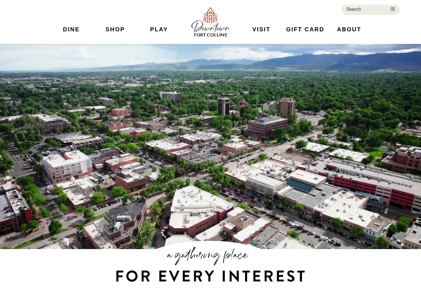 Screenshot of downtownfortcollins.com