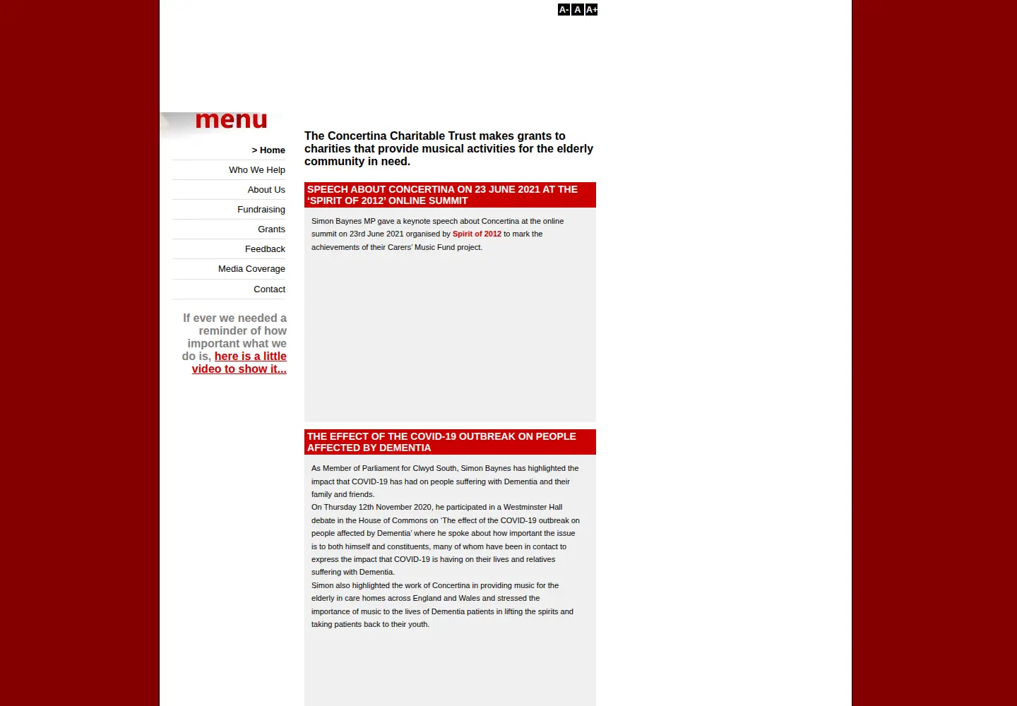 Screenshot of concertinamusic.org.uk