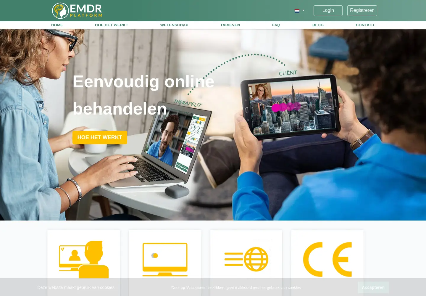 Screenshot of emdr-platform.nl