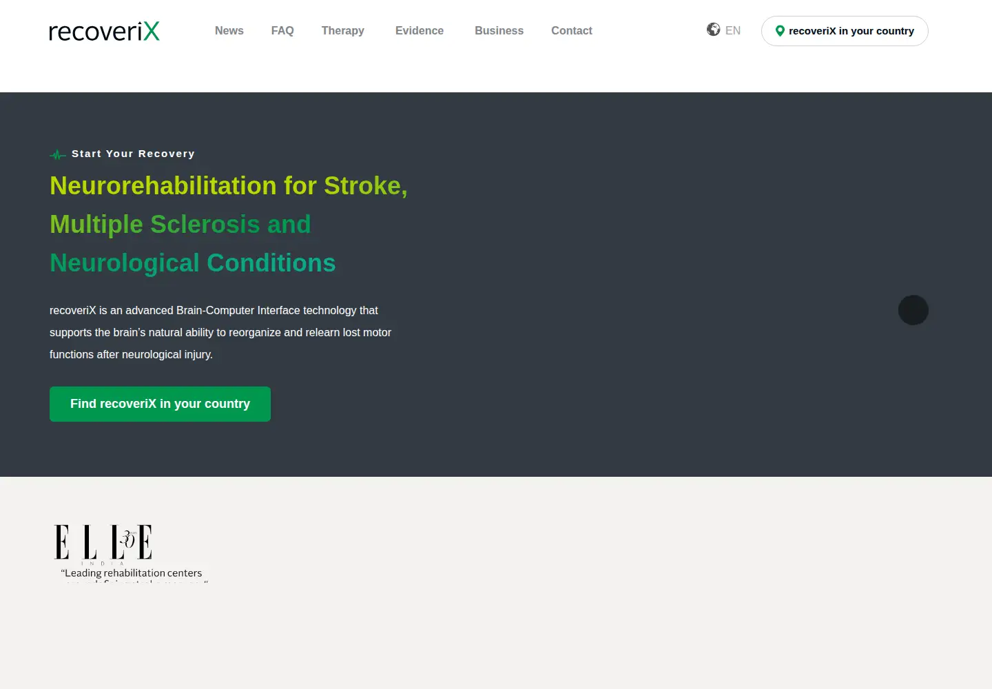 Screenshot of recoverix.com