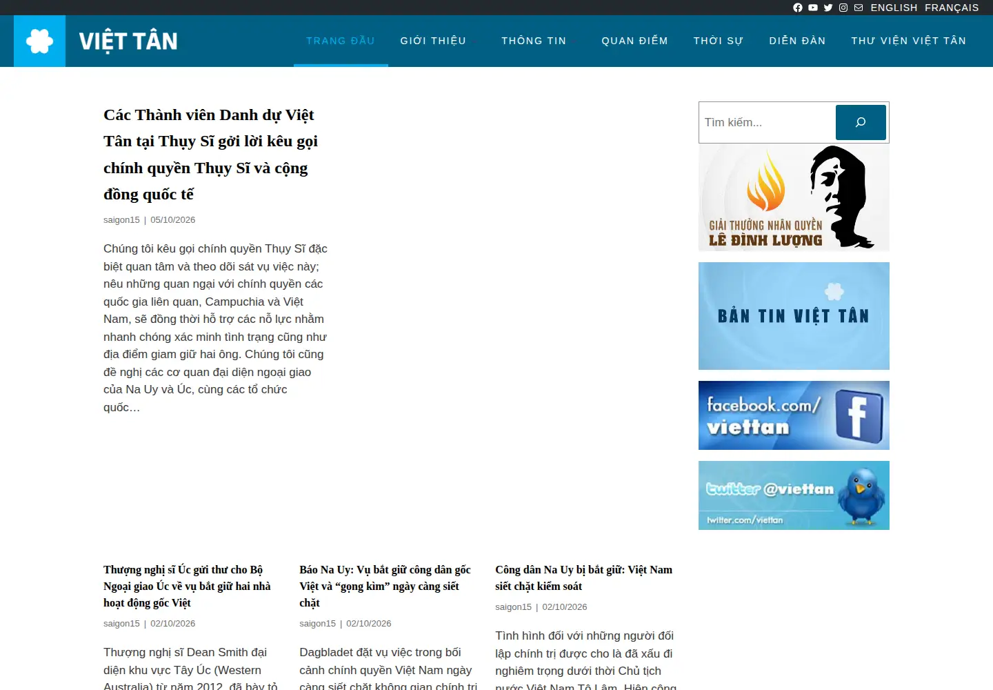Screenshot of viettan.org