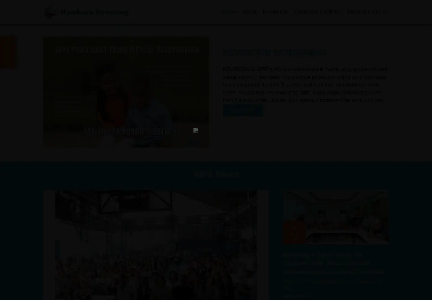 Screenshot of newbornscreening.ph