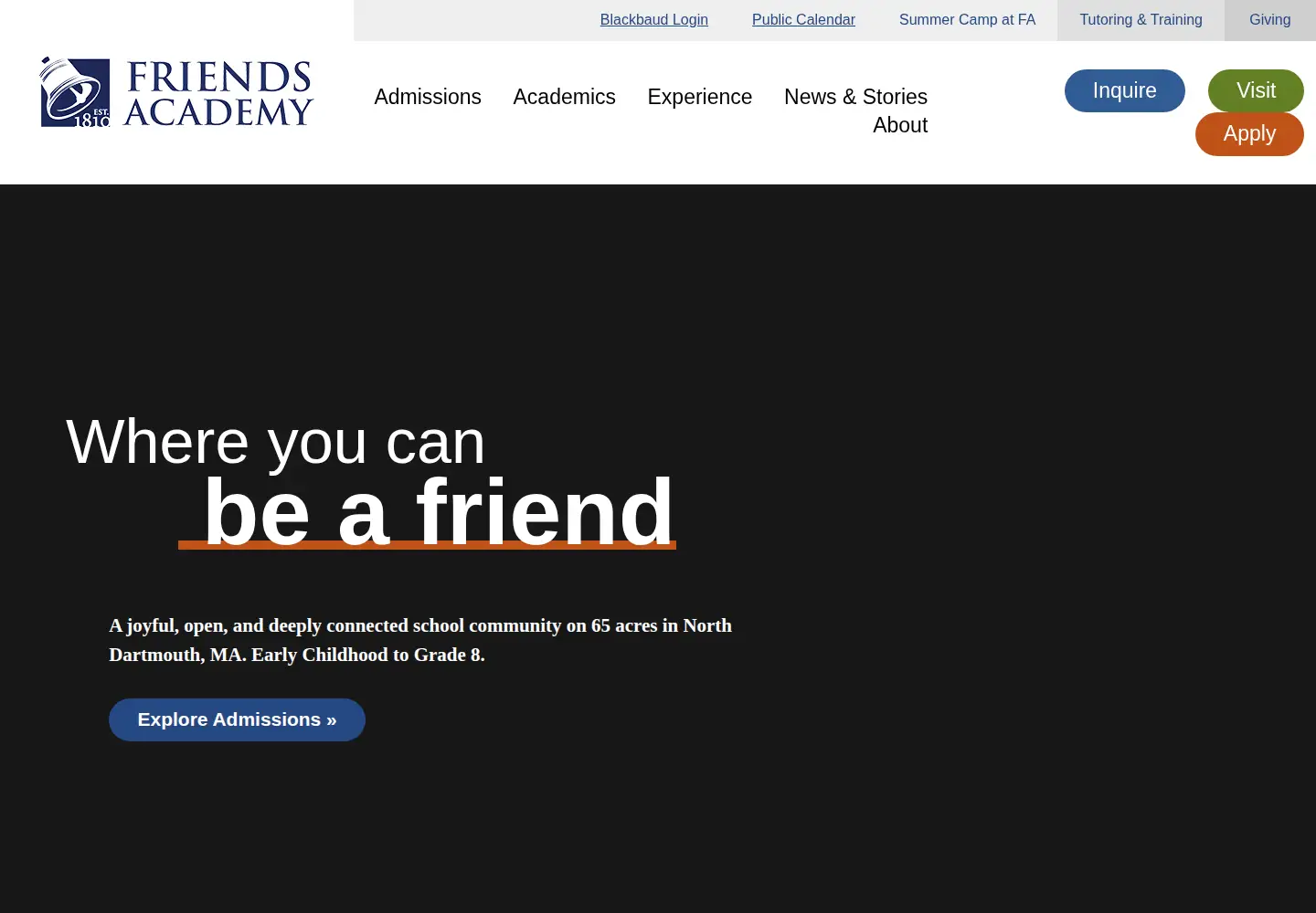 Screenshot of friendsacademy1810.org