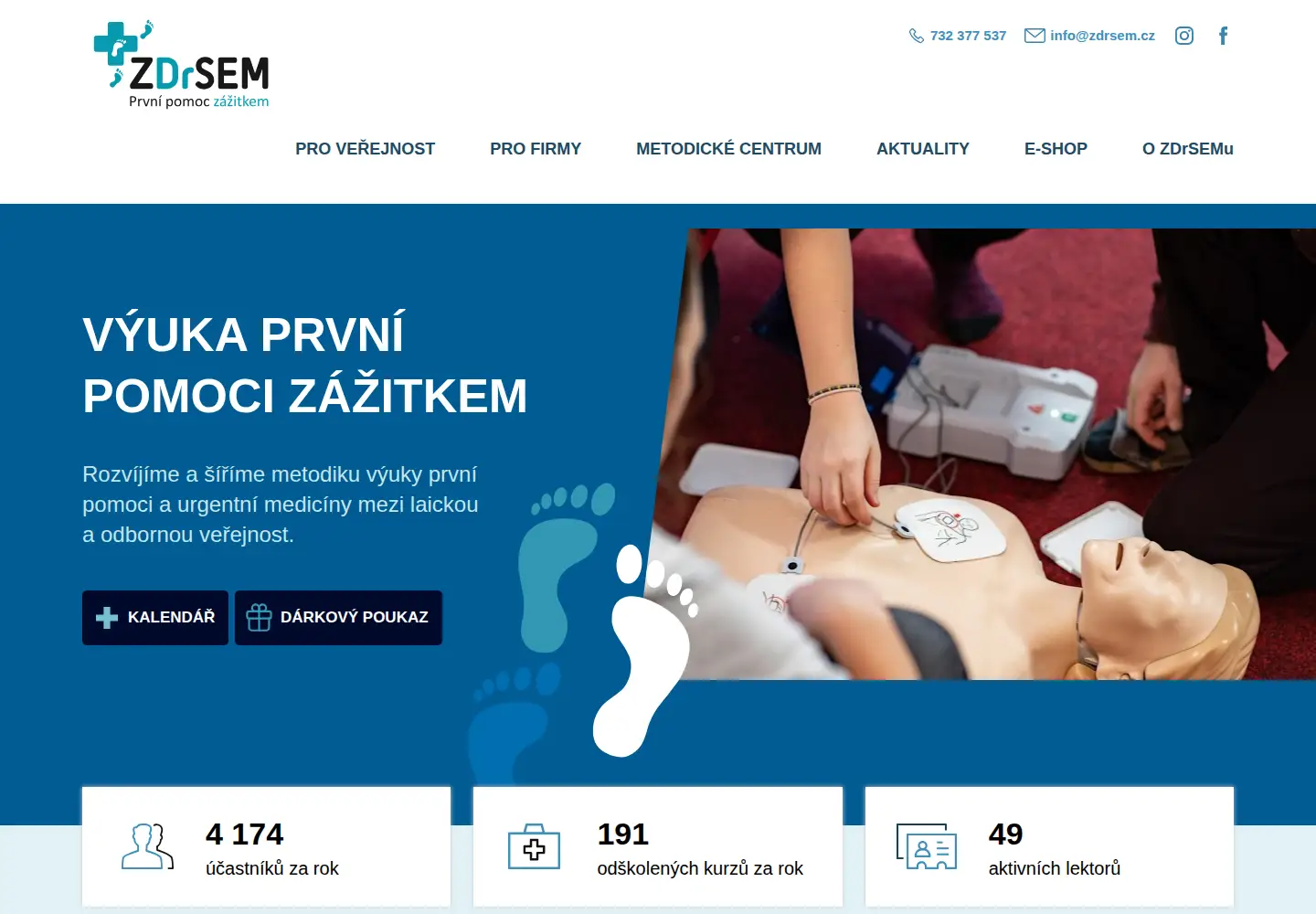 Captured homepage of zdrsem.cz in the current scan