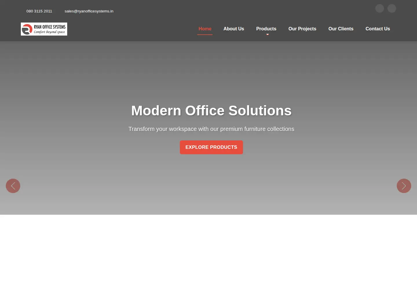 Screenshot of ryanofficesystems.in