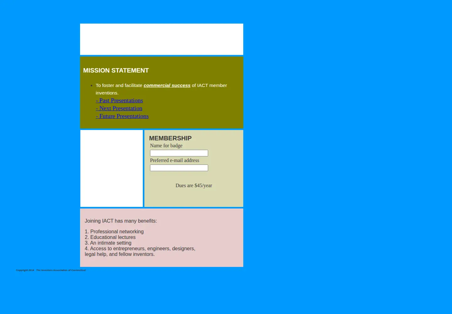 Captured homepage of inventus.org in the current scan