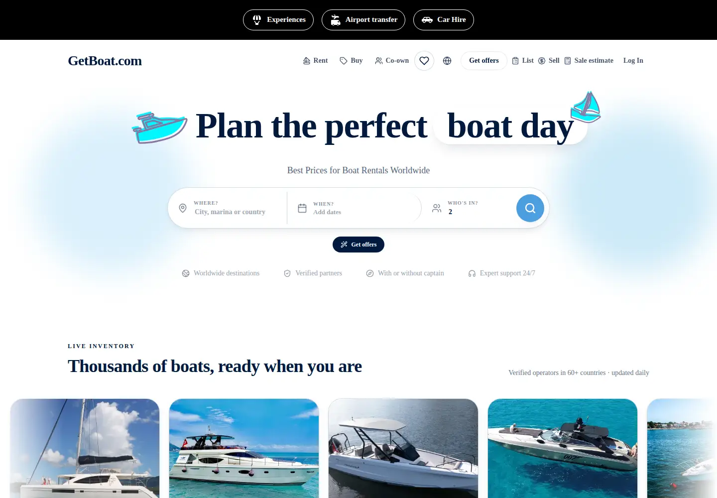 Screenshot of getboat.com