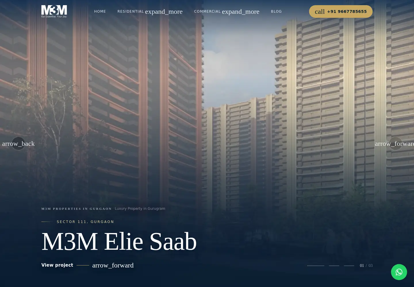 Screenshot of m3mhomes.com
