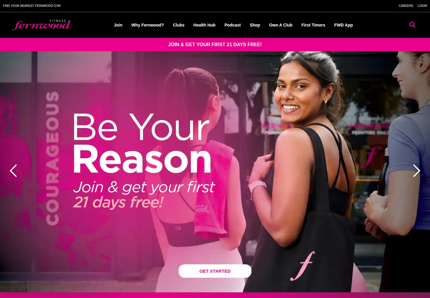 Captured homepage of fernwoodfitness.com.au in the current scan