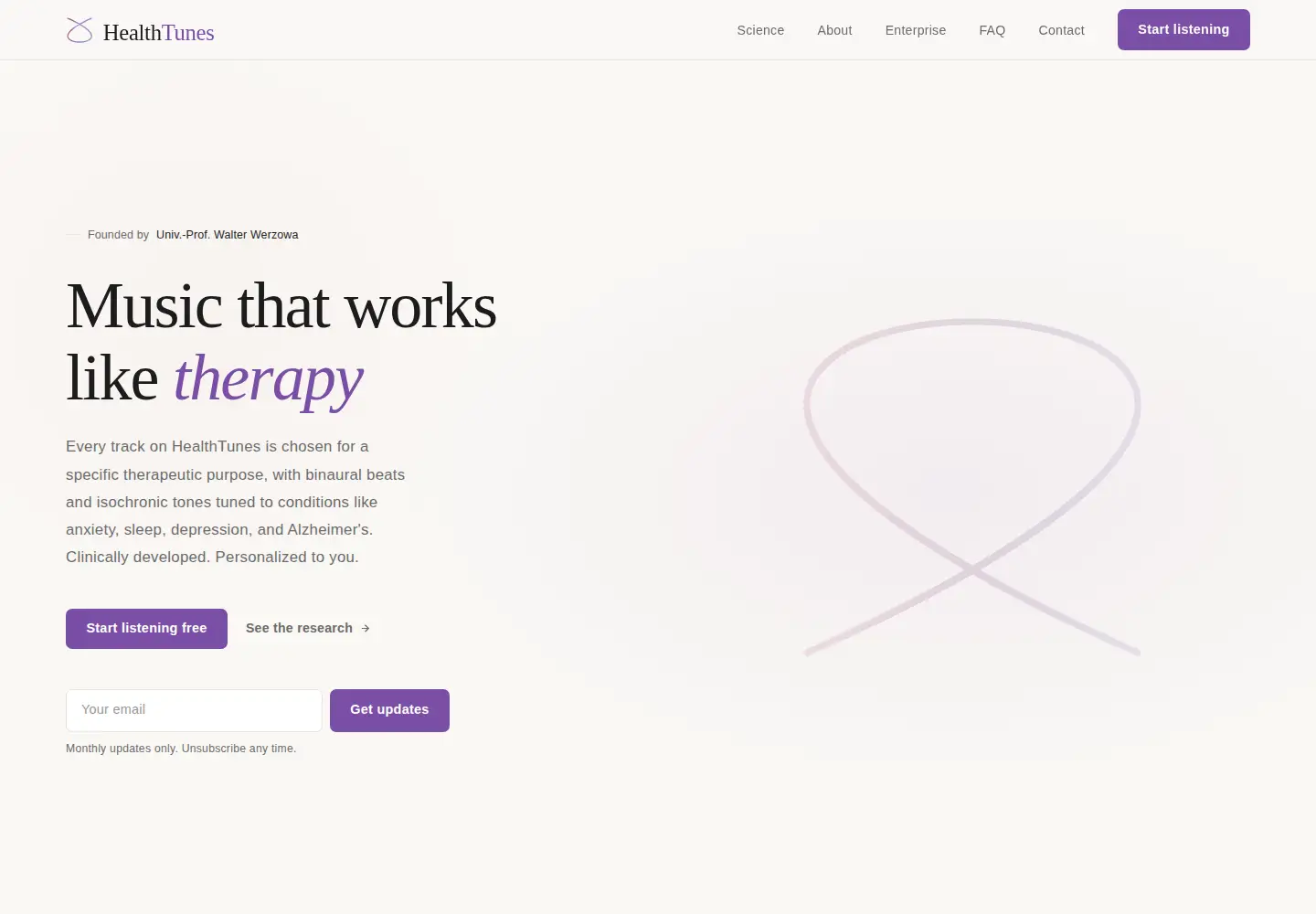 Screenshot of healthtunes.org