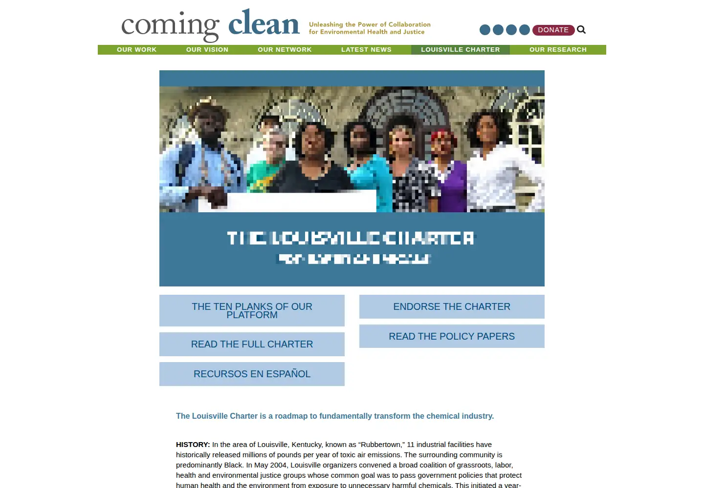 Screenshot of louisvillecharter.org