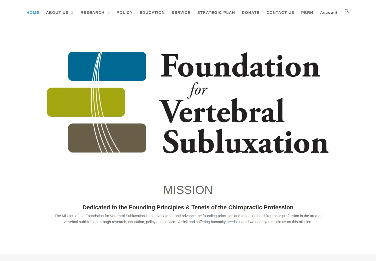 Screenshot of vertebralsubluxation.org