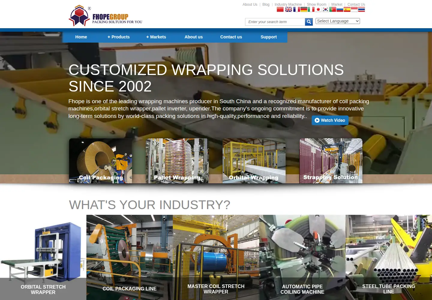 Captured homepage of fhopepack.com in the current scan