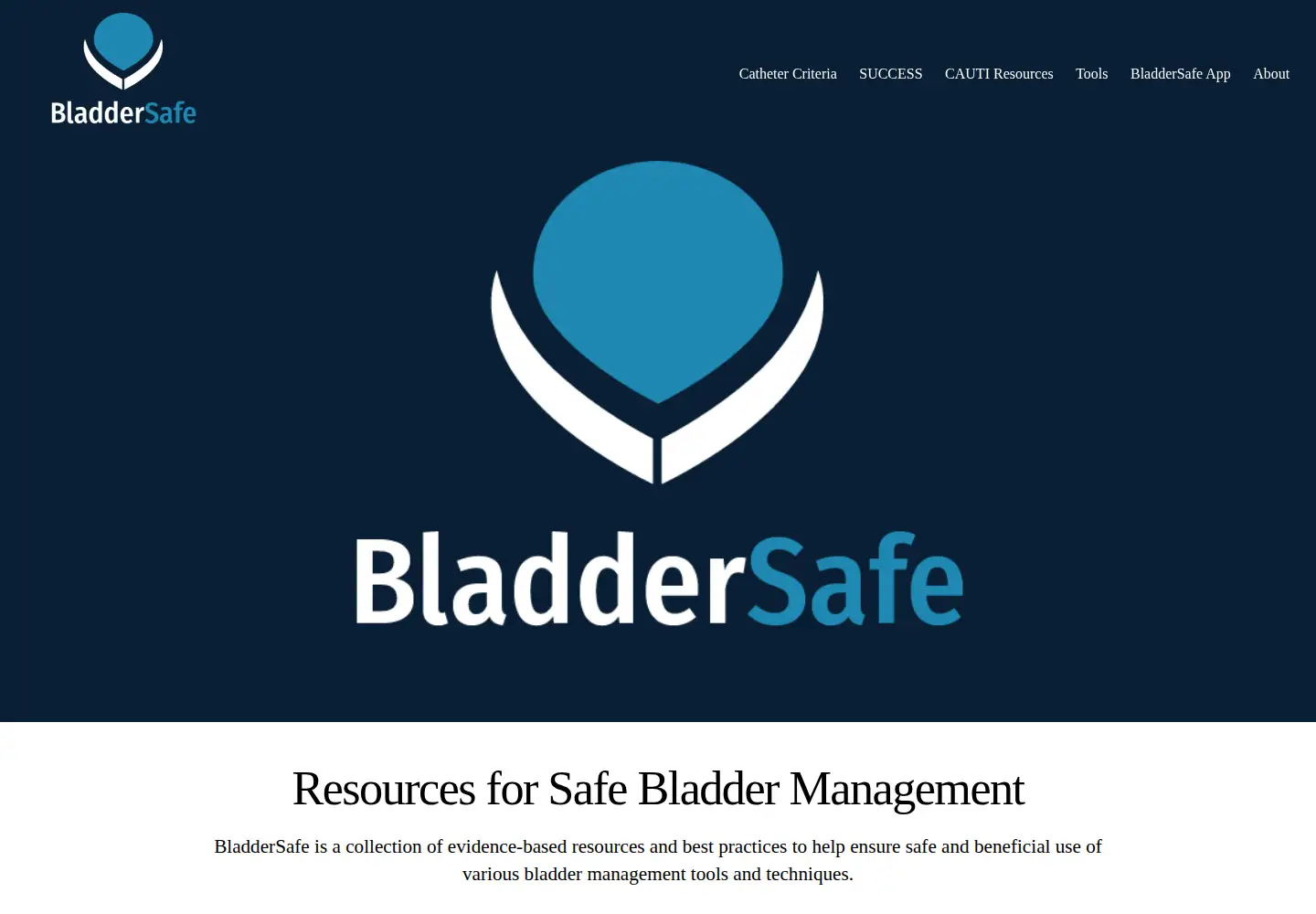 Screenshot of bladdersafe.org