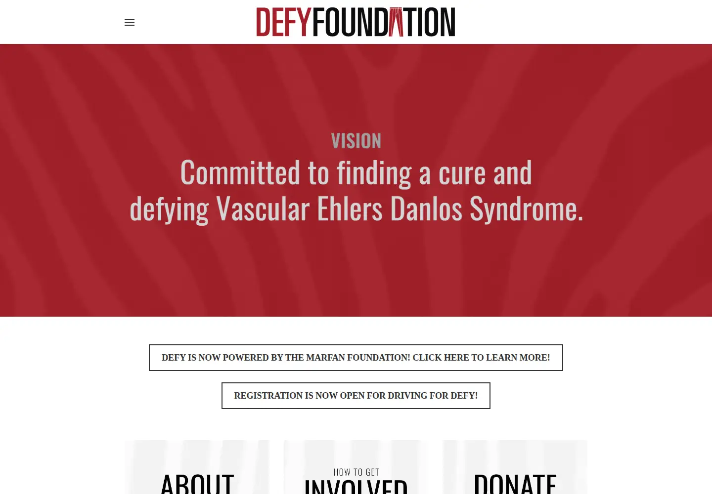 Screenshot of defy-foundation.org