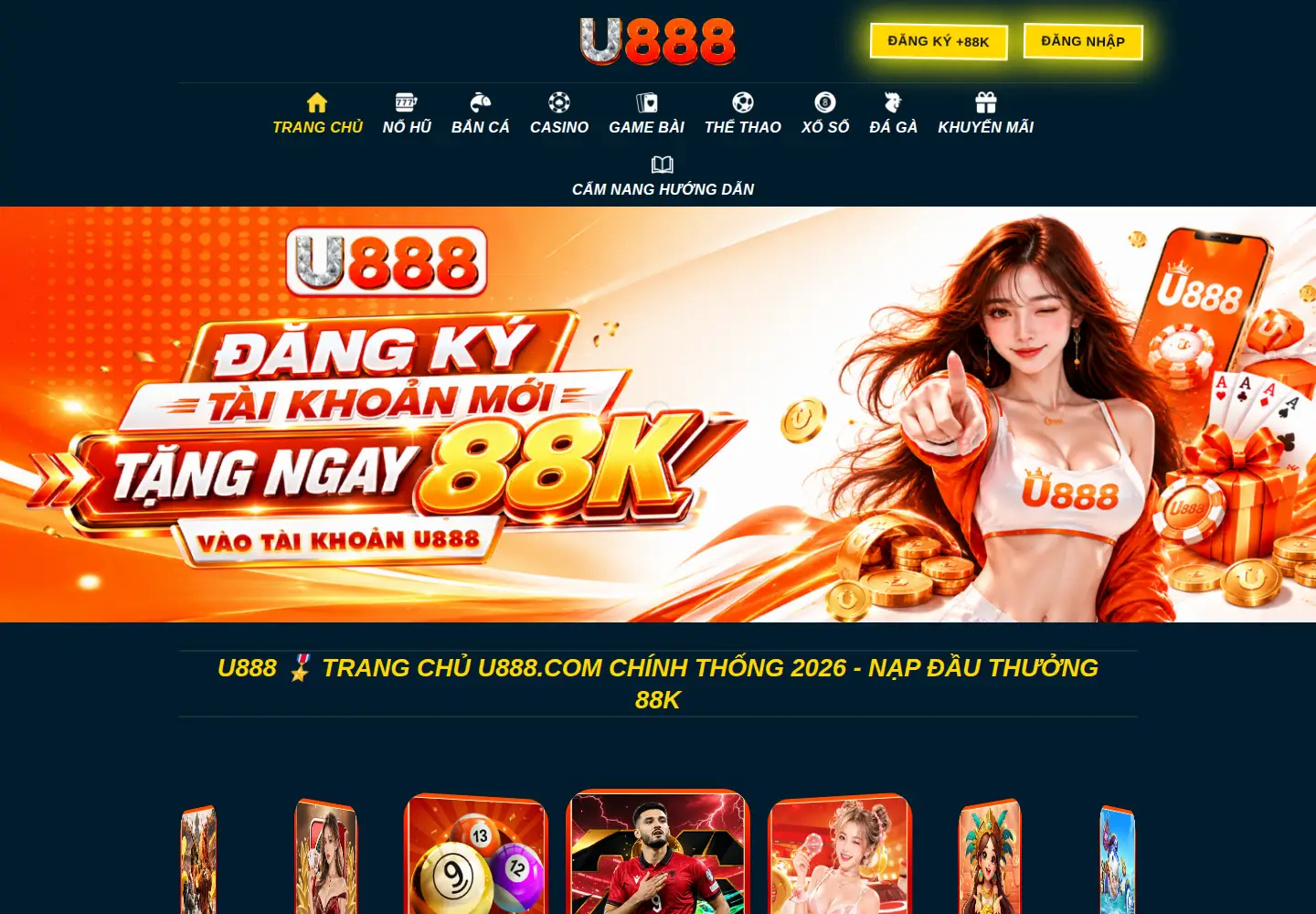 Screenshot of u888one.world