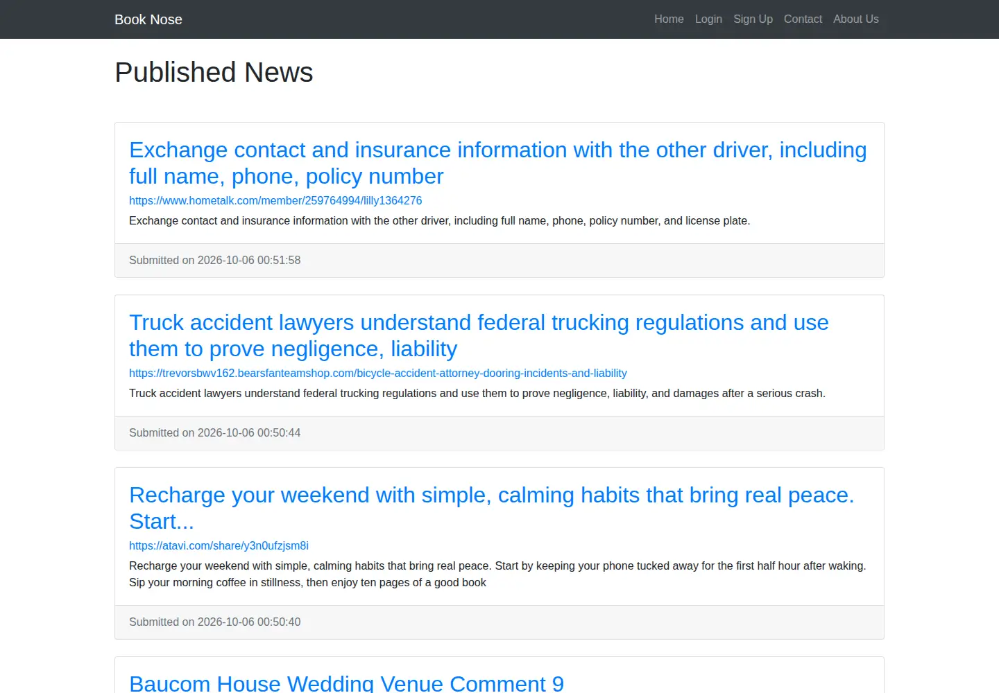 Screenshot of booknose.win