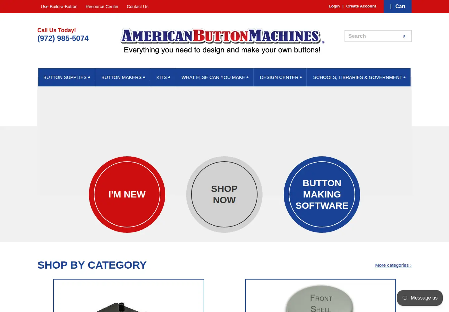 Screenshot of americanbuttonmachines.com