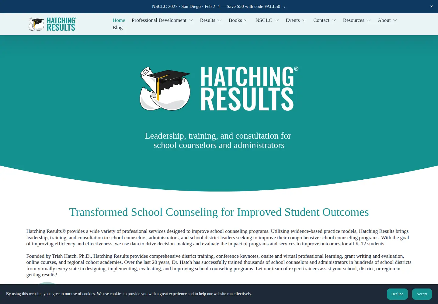 Screenshot of hatchingresults.com