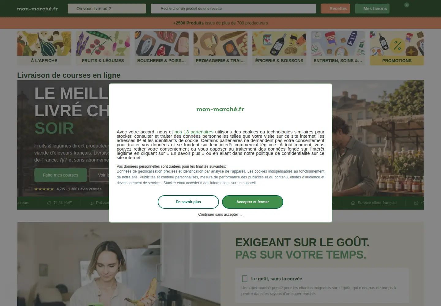 Screenshot of mon-marche.fr