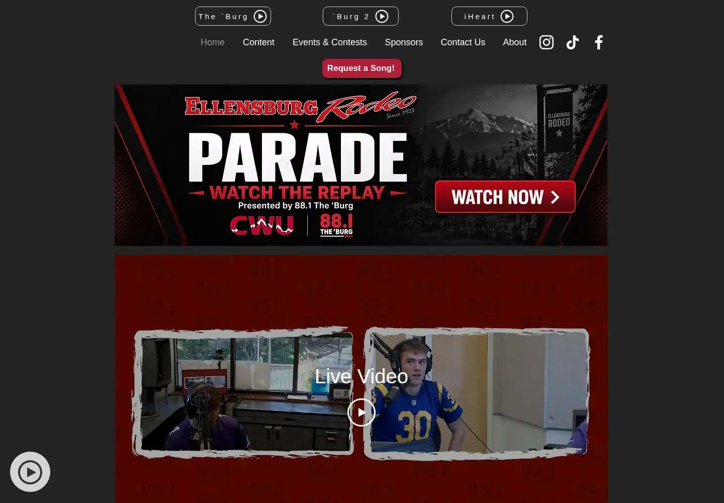 Screenshot of 881theburg.com