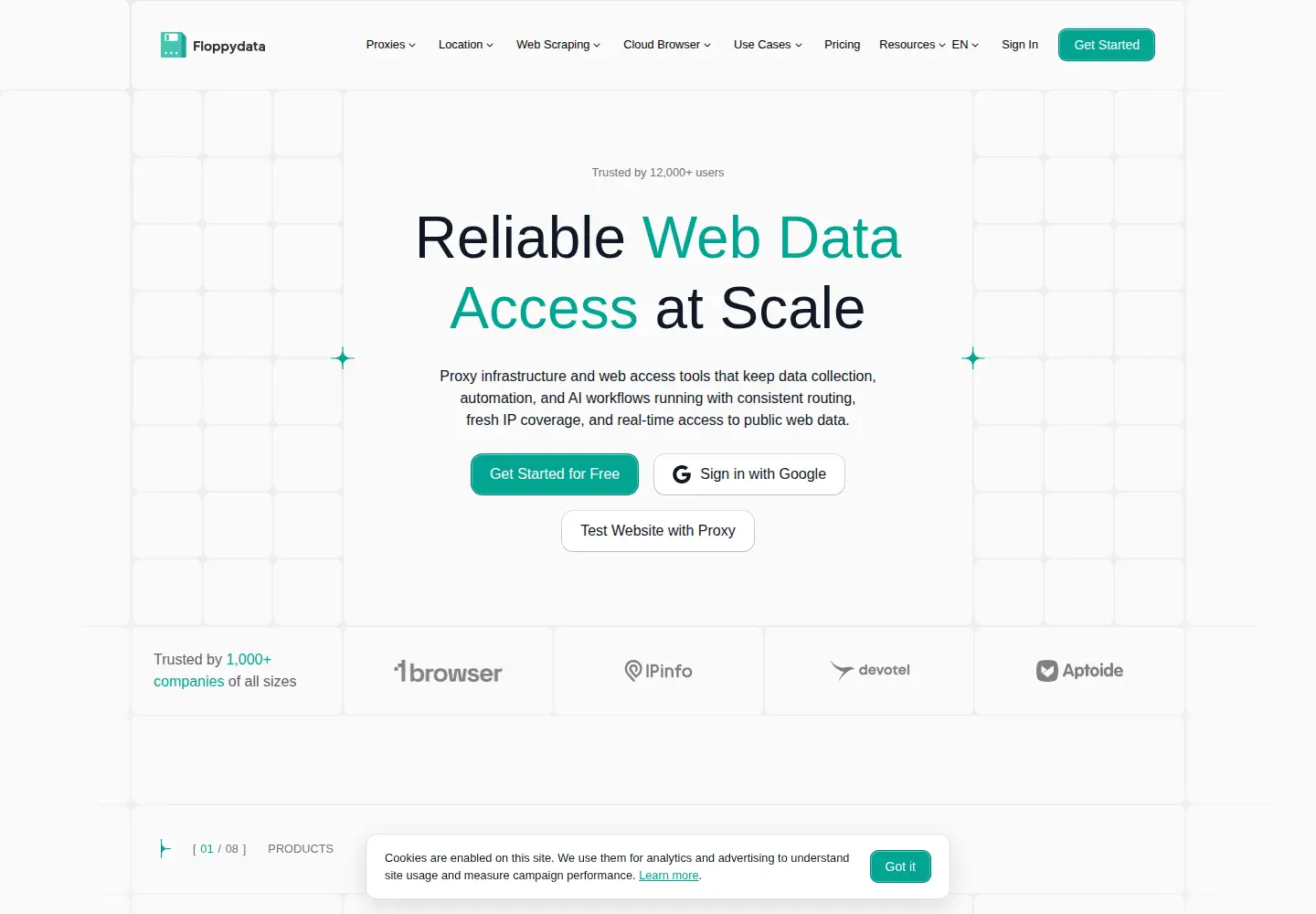 Screenshot of floppydata.com