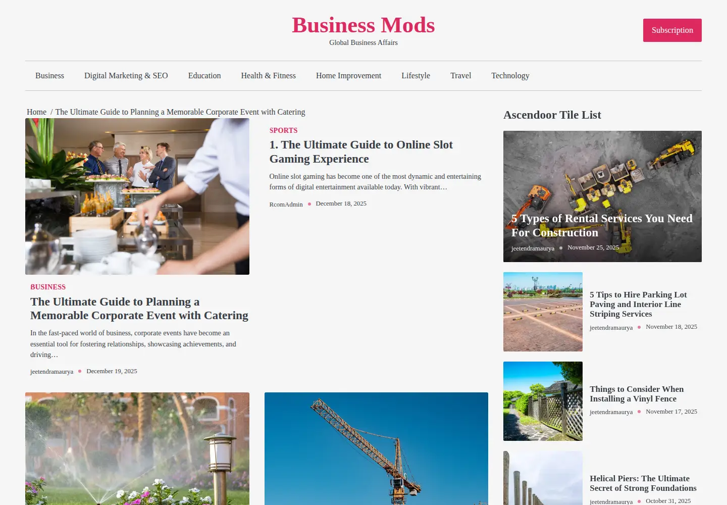 Screenshot of businessmods.org
