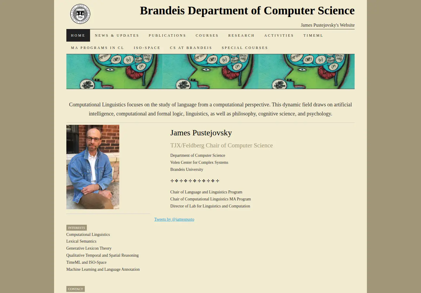 Captured homepage of jamespusto.com in the current scan