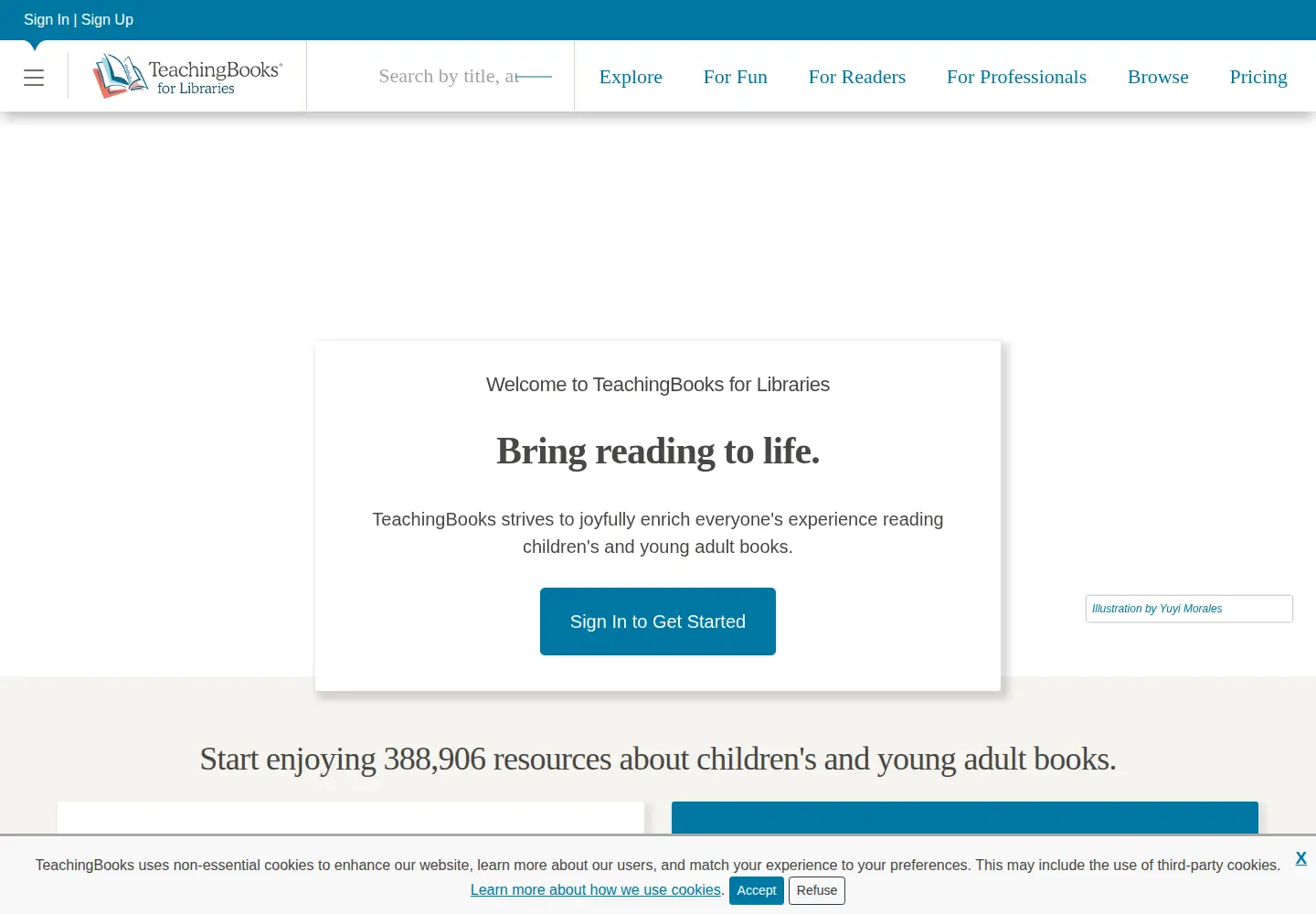 Screenshot of bookconnections.org