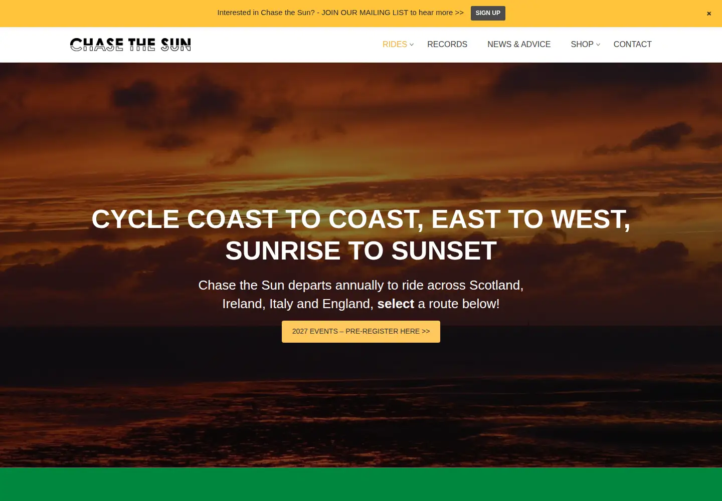 Screenshot of chasethesun.org
