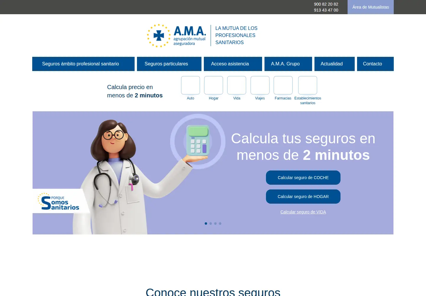 Screenshot of amaseguros.com