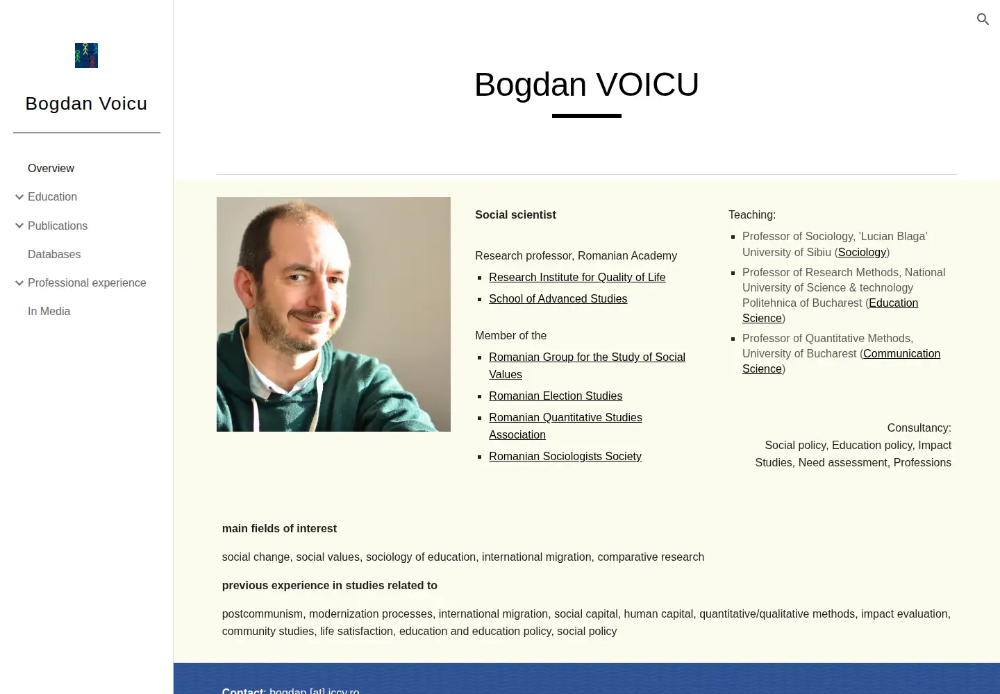 Screenshot of bogdanvoicu.ro