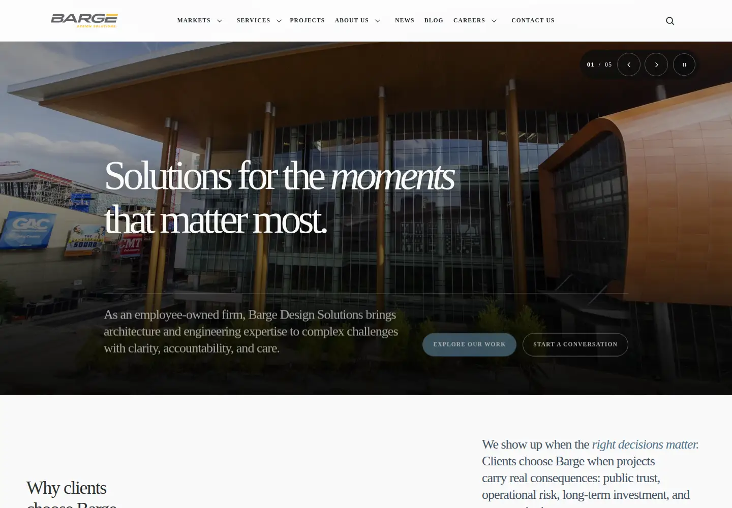Screenshot of bargedesign.com